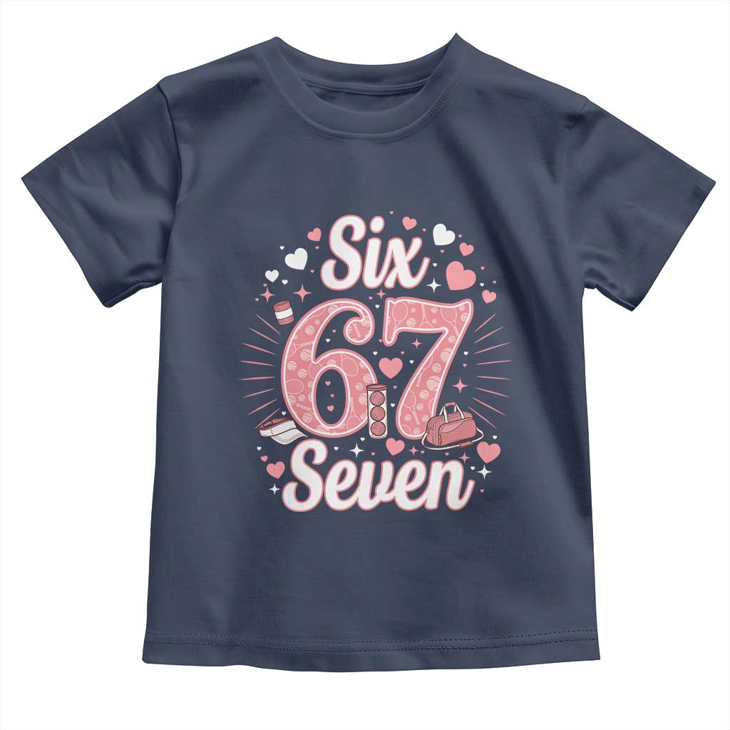 Funny Six Seven Tennis Meme Toddler T Shirt Gen Z Valentine TS12 Navy Print Your Wear