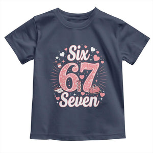 Funny Six Seven Tennis Meme Toddler T Shirt Gen Z Valentine TS12 Navy Print Your Wear