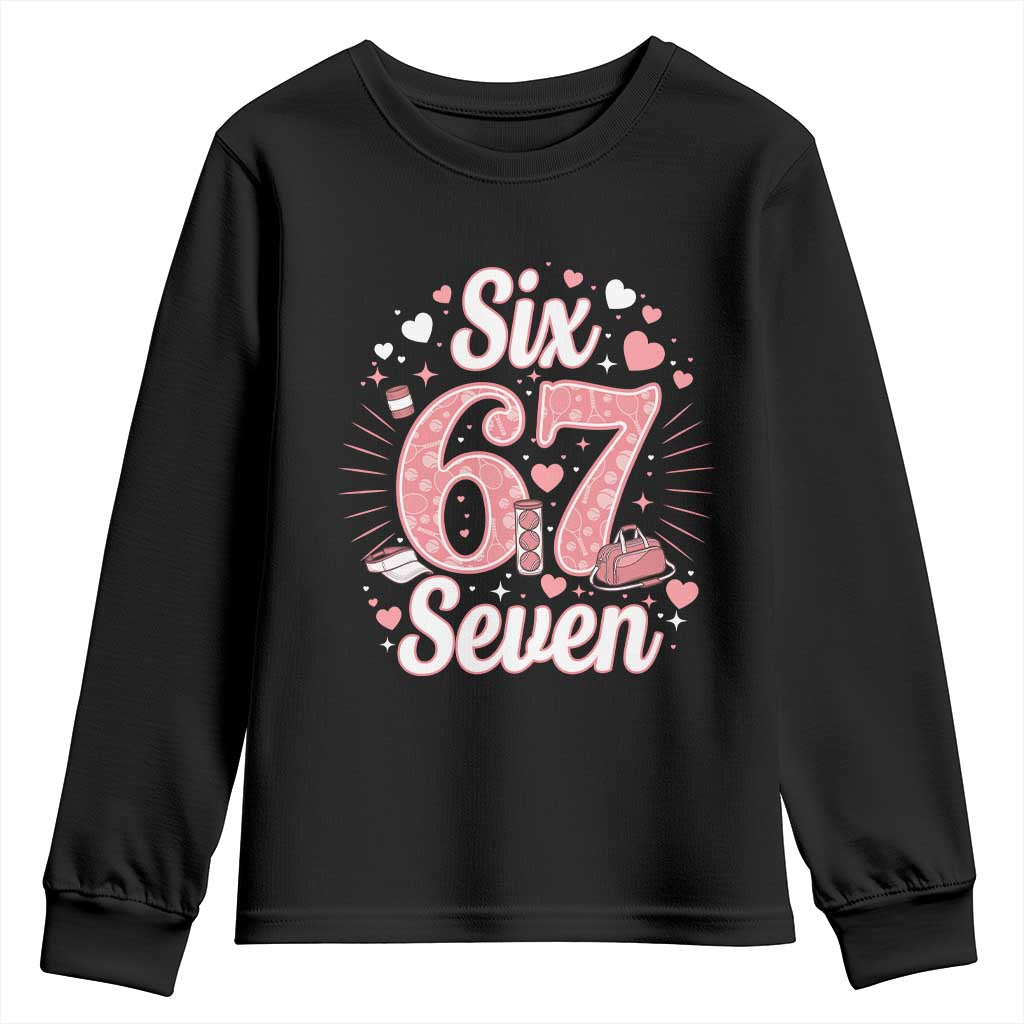 Funny Six Seven Tennis Meme Youth Sweatshirt Gen Z Valentine TS12 Black Print Your Wear