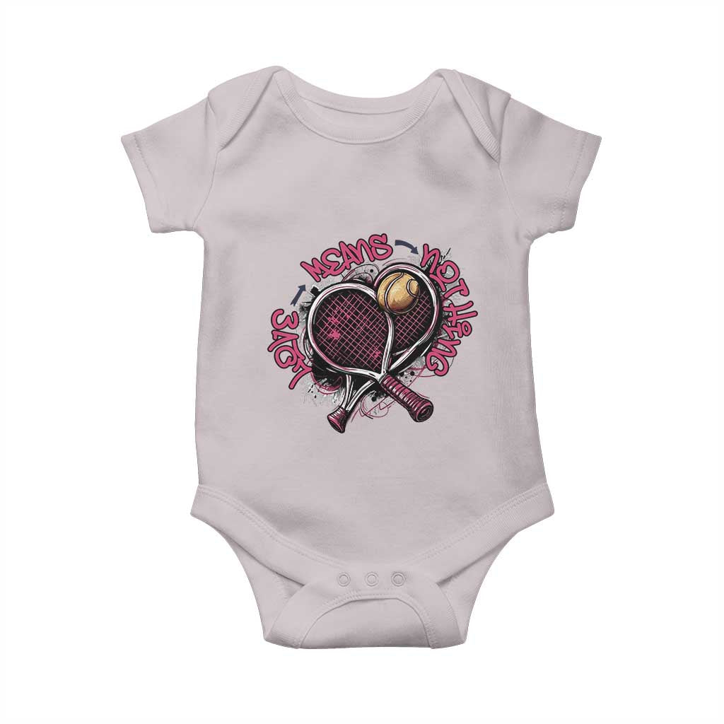 Love Means Nothing Baby Onesie Tennis Lovers TS12 Ice Gray Print Your Wear
