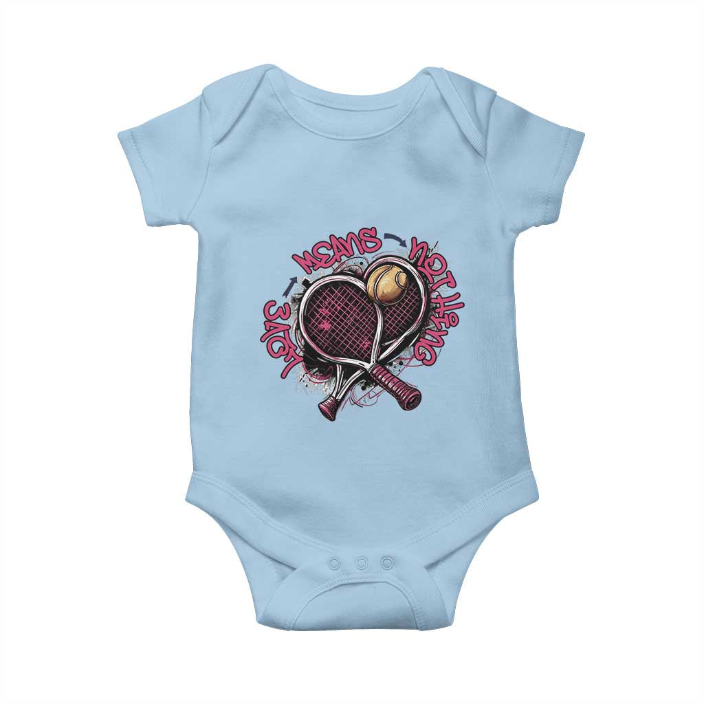 Love Means Nothing Baby Onesie Tennis Lovers TS12 Light Blue Print Your Wear