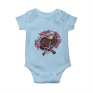 Love Means Nothing Baby Onesie Tennis Lovers TS12 Light Blue Print Your Wear