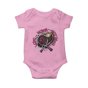 Love Means Nothing Baby Onesie Tennis Lovers TS12 Light Pink Print Your Wear