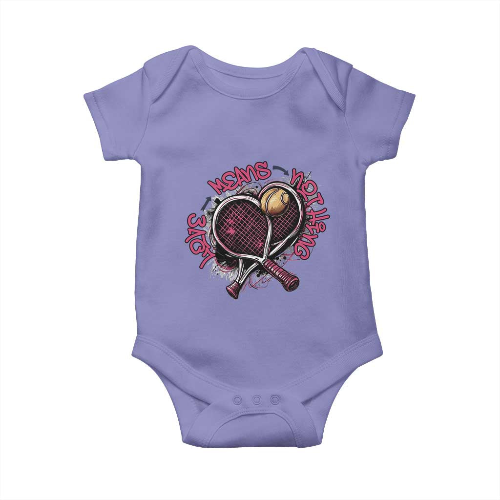 Love Means Nothing Baby Onesie Tennis Lovers TS12 Violet Print Your Wear