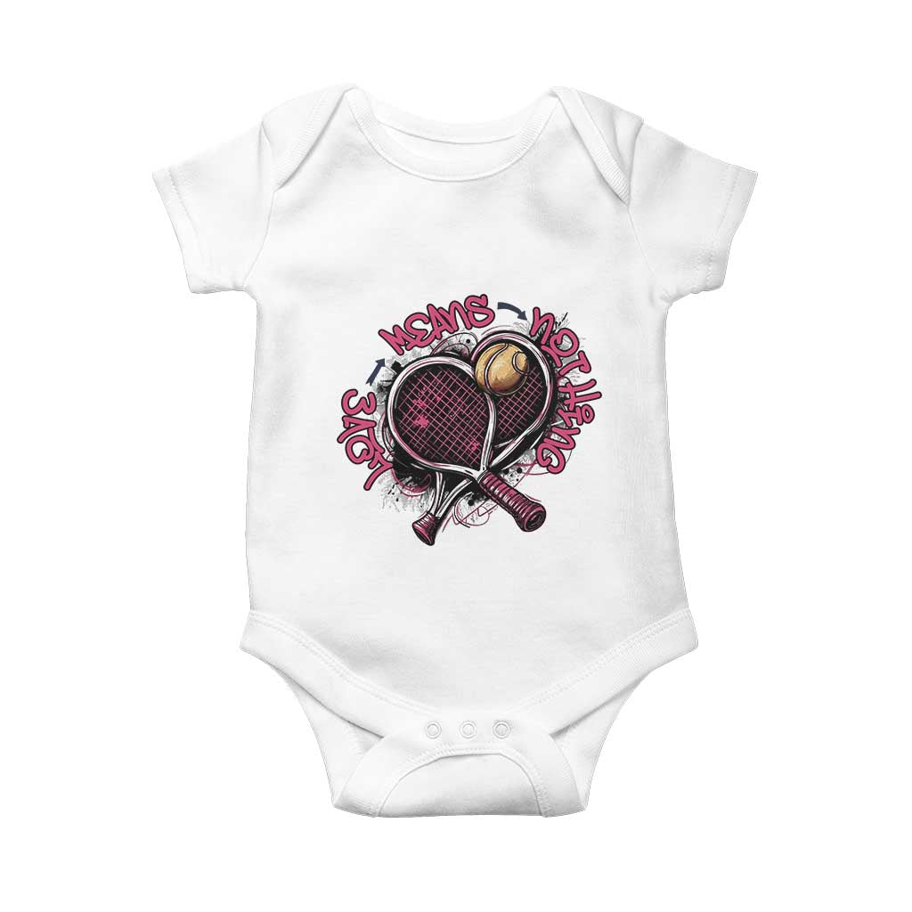 Love Means Nothing Baby Onesie Tennis Lovers TS12 White Print Your Wear