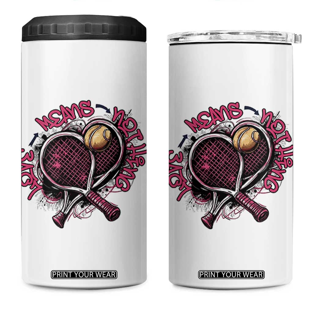 Love Means Nothing 4 in 1 Can Cooler Tumbler Tennis Lovers TS12 One Size: 16 oz White Print Your Wear