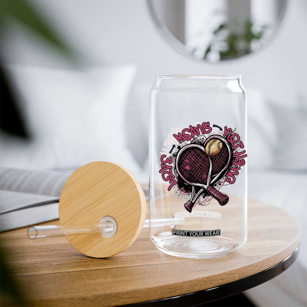 Love Means Nothing Glass Can Tennis Lovers TS12 Print Your Wear