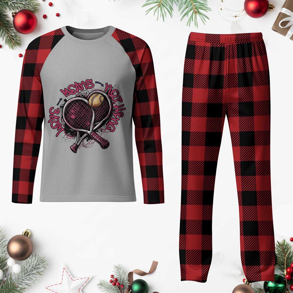 Love Means Nothing Plaid Pajama Set Tennis Lovers TS12 Buffalo Plaid Print Your Wear
