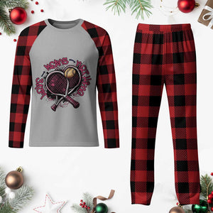 Love Means Nothing Plaid Pajama Set Tennis Lovers TS12 Buffalo Plaid Print Your Wear