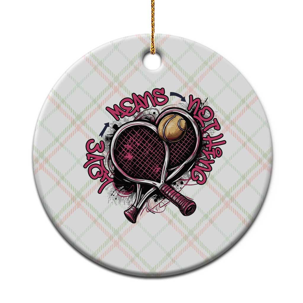 Love Means Nothing Ceramic Ornament Tennis Lovers TS12 1pc Christmas Plaid Print Your Wear