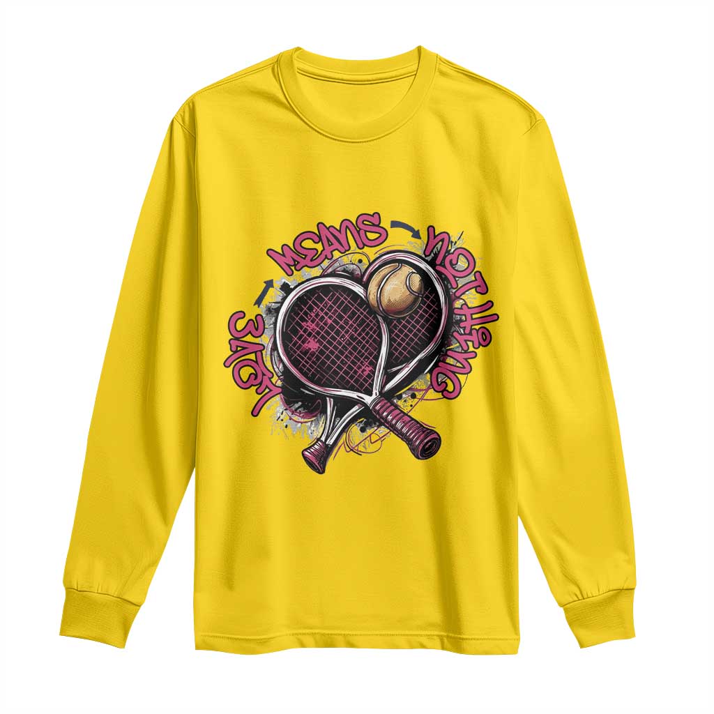 Love Means Nothing Long Sleeve Shirt Tennis Lovers TS12 Daisy Print Your Wear