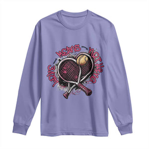 Love Means Nothing Long Sleeve Shirt Tennis Lovers TS12 Violet Print Your Wear