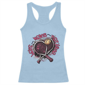 Love Means Nothing Racerback Tank Top Tennis Lovers TS12 Light Blue Print Your Wear