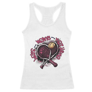 Love Means Nothing Racerback Tank Top Tennis Lovers TS12 White Print Your Wear
