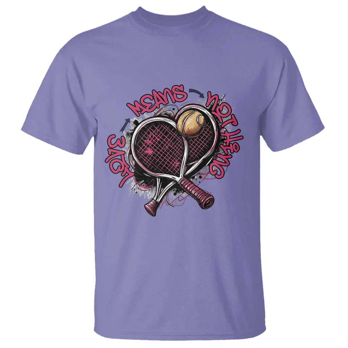 Love Means Nothing T Shirt Tennis Lovers TS12 Violet Print Your Wear
