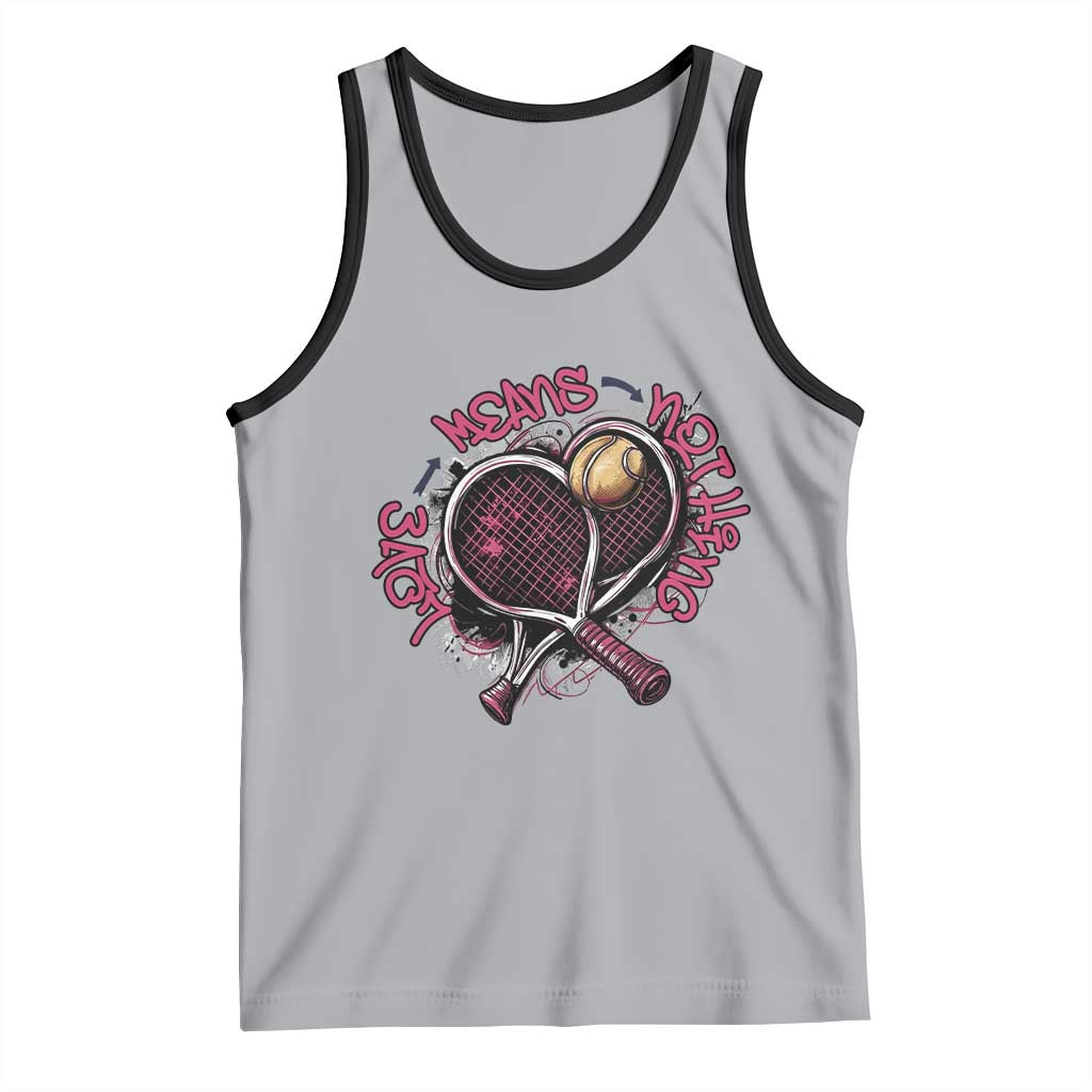 Love Means Nothing Tank Top Tennis Lovers TS12 Athletic Heather Black Print Your Wear