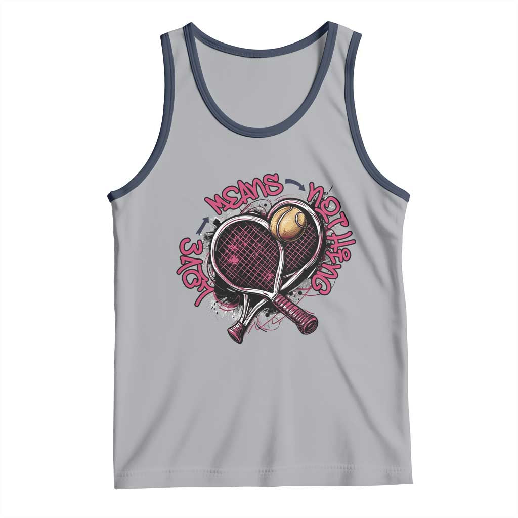 Love Means Nothing Tank Top Tennis Lovers TS12 Athletic Heather Navy Print Your Wear