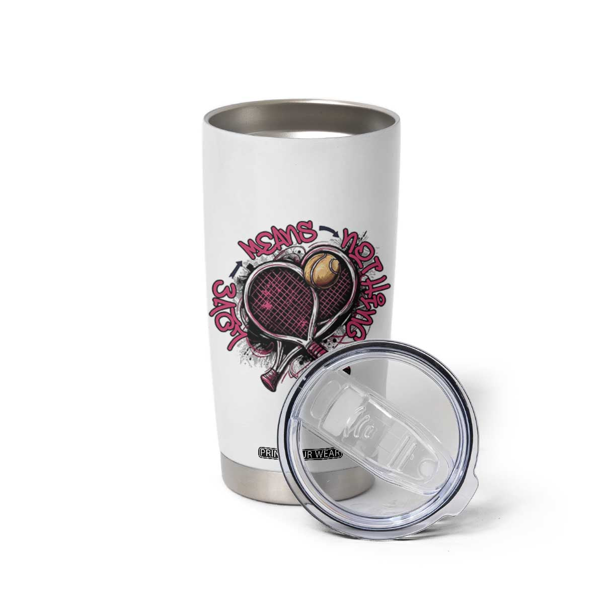 Love Means Nothing Tumbler Cup Tennis Lovers TS12 Print Your Wear
