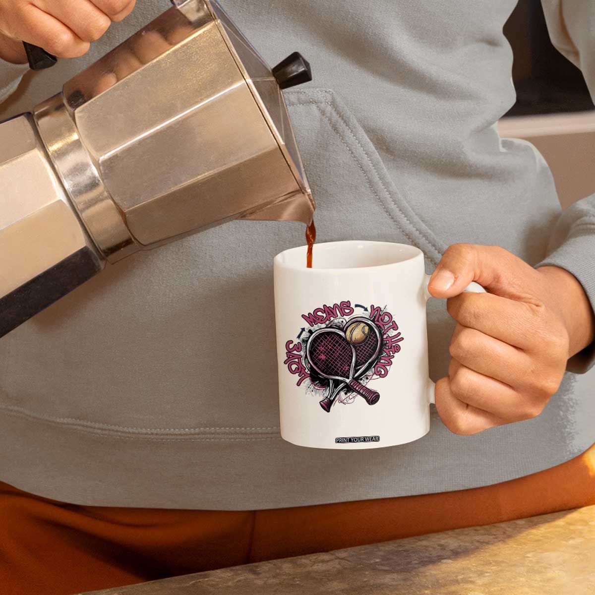 Love Means Nothing Coffee Mug Tennis Lovers TS12 Print Your Wear