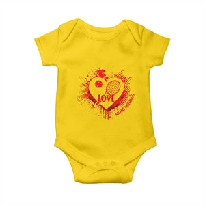 Love Means Nothing To A Tennis Player Baby Onesie Valentines Day Gift TS12 Daisy Print Your Wear