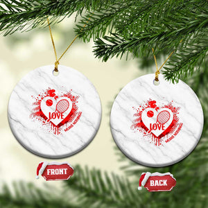 Love Means Nothing To A Tennis Player Ceramic Ornament Valentines Day Gift TS12 1pc White Marble Print Your Wear