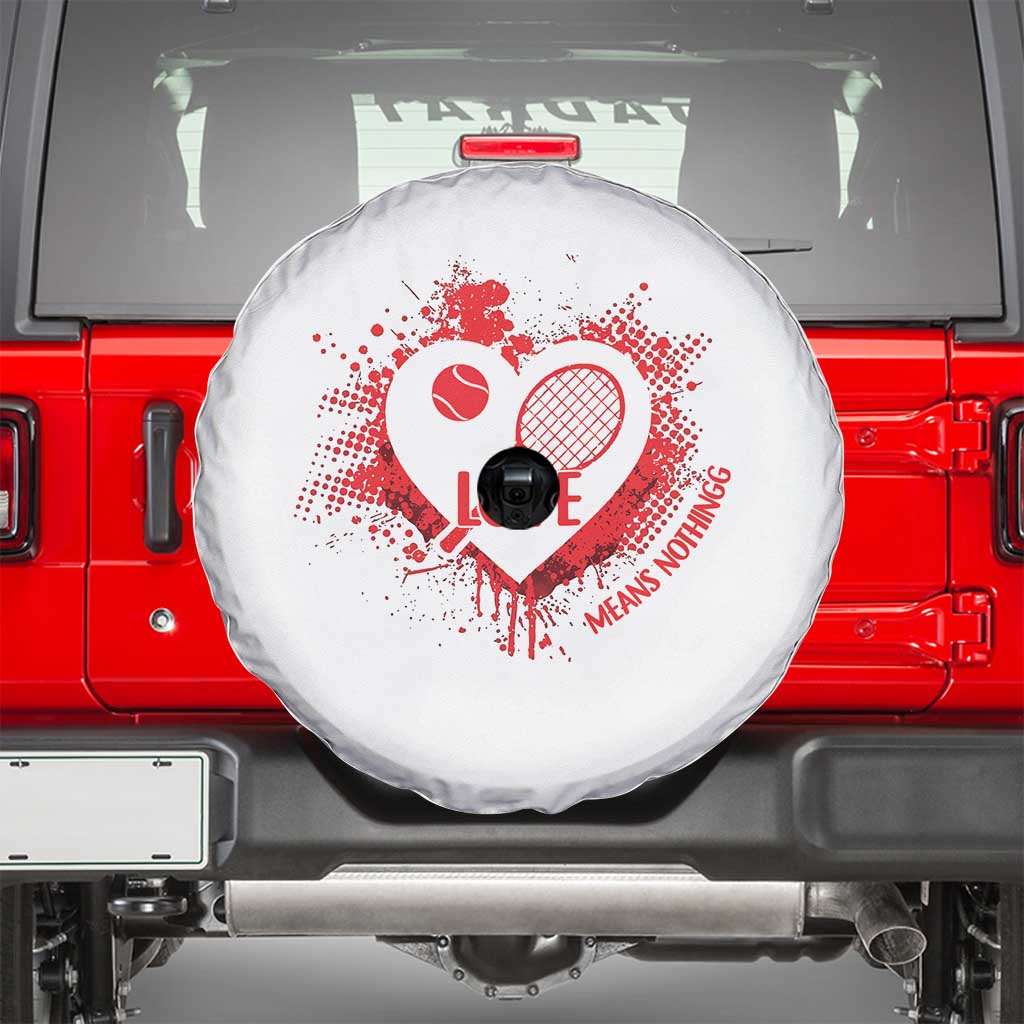Love Means Nothing To A Tennis Player Spare Tire Cover Valentines Day Gift TS12 White Print Your Wear