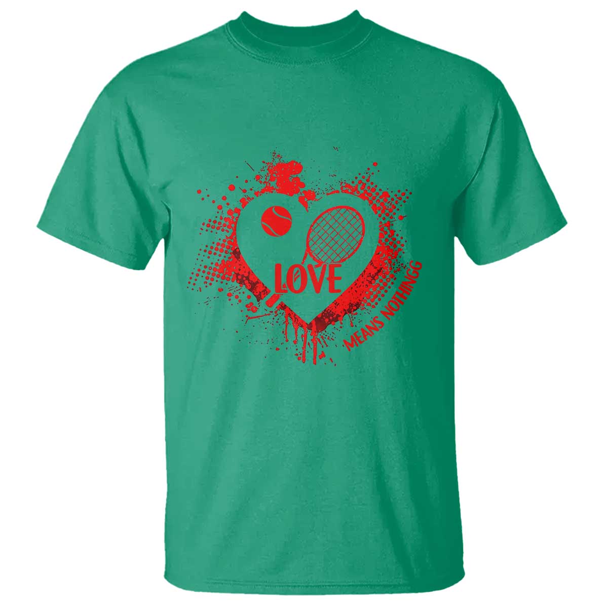 Love Means Nothing To A Tennis Player T Shirt Valentines Day Gift TS12 Irish Green Print Your Wear