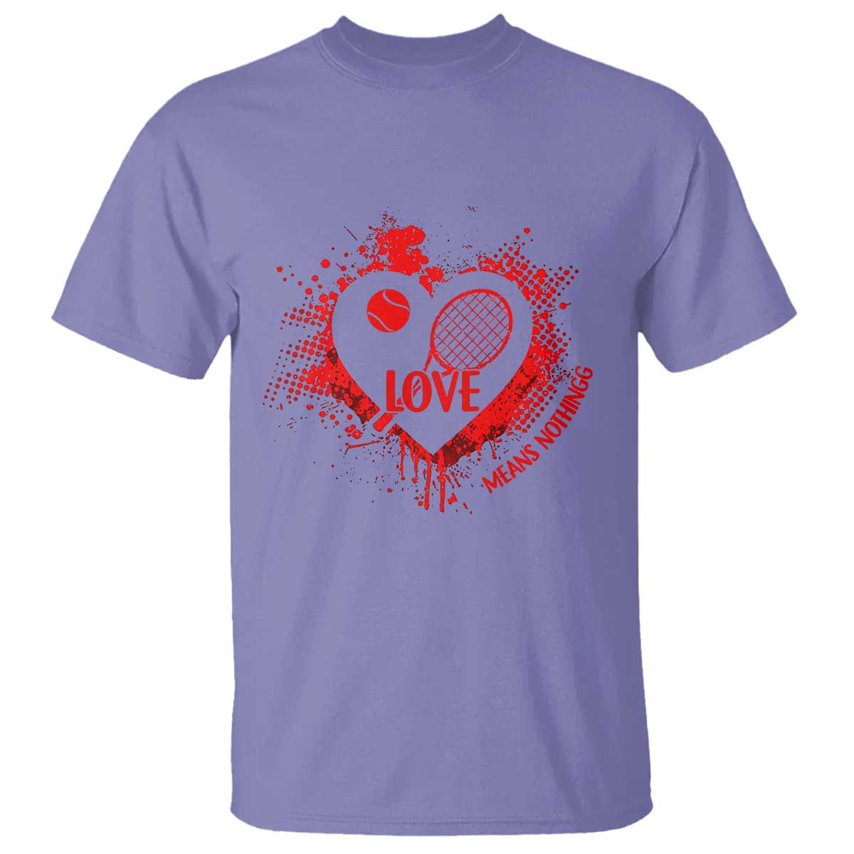Love Means Nothing To A Tennis Player T Shirt Valentines Day Gift TS12 Violet Print Your Wear