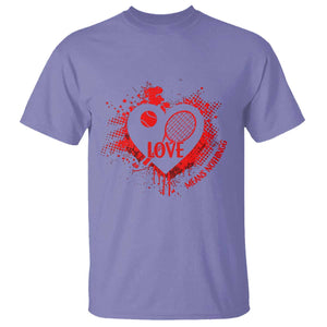 Love Means Nothing To A Tennis Player T Shirt Valentines Day Gift TS12 Violet Print Your Wear