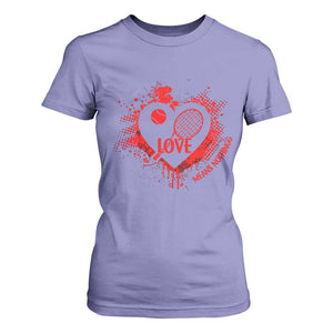 Love Means Nothing To A Tennis Player T Shirt For Women Valentines Day Gift TS12 Violet Print Your Wear