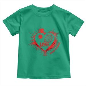 Love Means Nothing To A Tennis Player Toddler T Shirt Valentines Day Gift TS12 Irish Green Print Your Wear