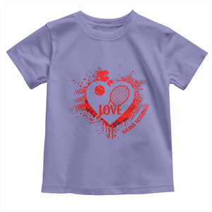 Love Means Nothing To A Tennis Player Toddler T Shirt Valentines Day Gift TS12 Violet Print Your Wear