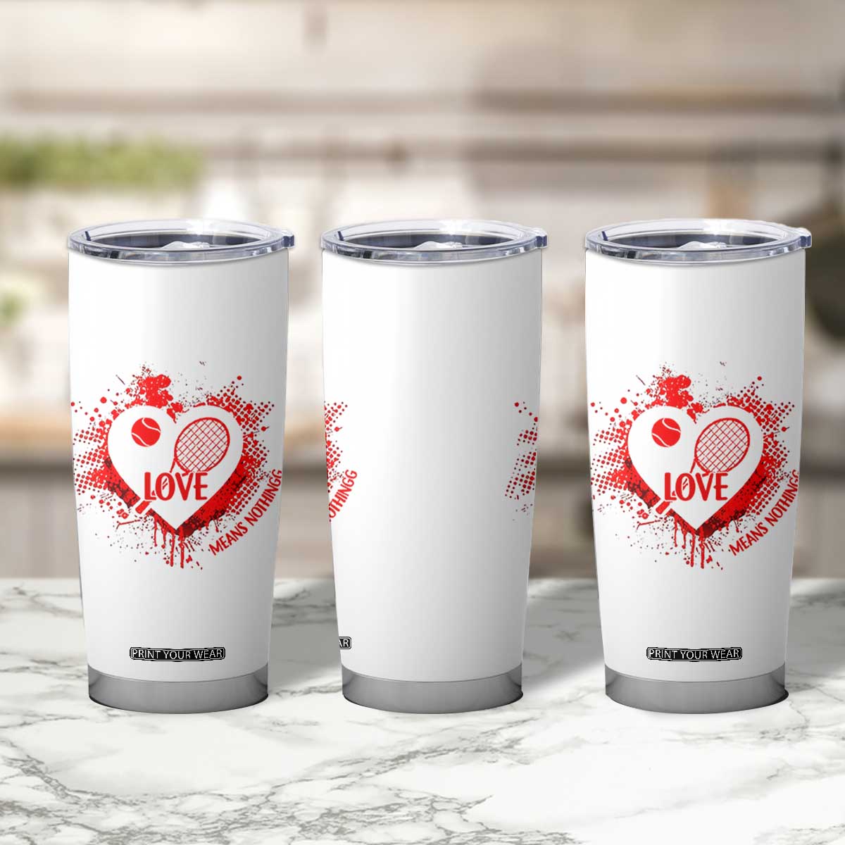 Love Means Nothing To A Tennis Player Tumbler Cup Valentines Day Gift TS12 Print Your Wear