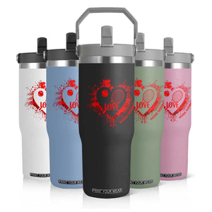 Love Means Nothing To A Tennis Player Flip Straw Tumbler Valentines Day Gift TS12 Print Your Wear