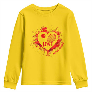 Love Means Nothing To A Tennis Player Youth Sweatshirt Valentines Day Gift TS12 Daisy Print Your Wear