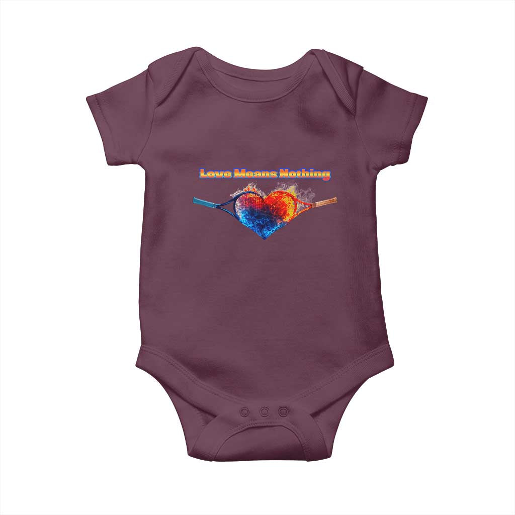 Love Means Nothing Baby Onesie Valentines Day Gift TS12 Maroon Print Your Wear