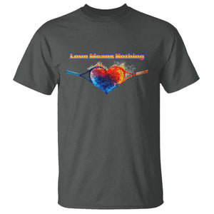 Love Means Nothing T Shirt Valentines Day Gift TS12 Dark Heather Print Your Wear