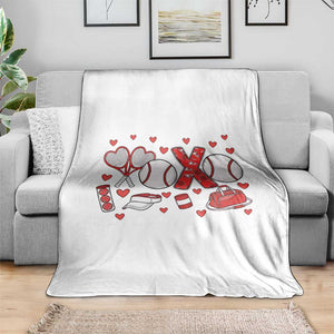 Cute XOXO Tennis Player Throw Blanket Valentines Tennis Gift TS12 Print Your Wear
