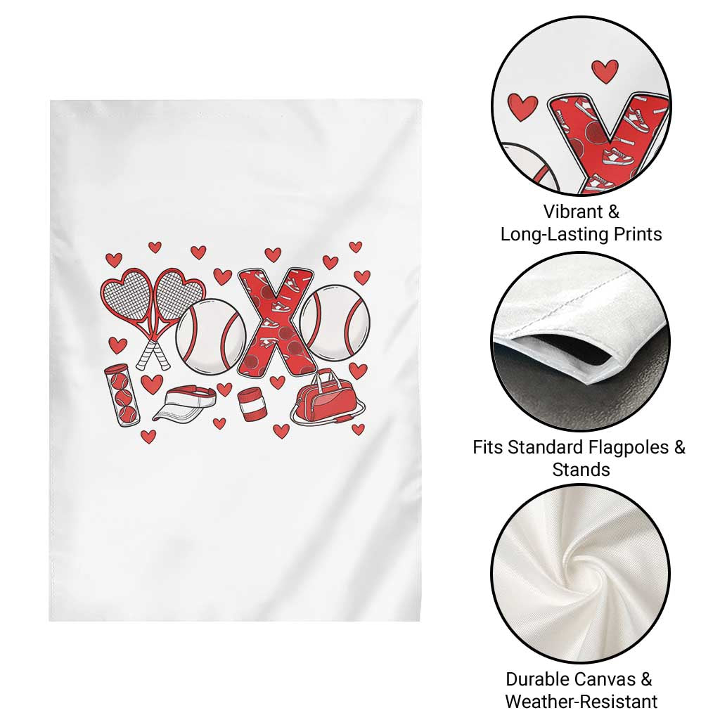 Cute XOXO Tennis Player Garden Flag Valentines Tennis Gift TS12 Print Your Wear