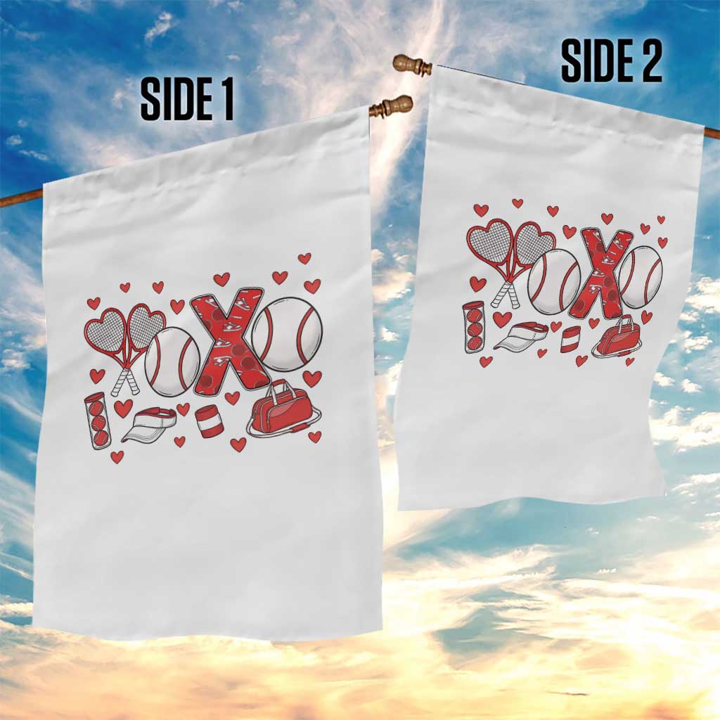 Cute XOXO Tennis Player Garden Flag Valentines Tennis Gift TS12 Print Your Wear