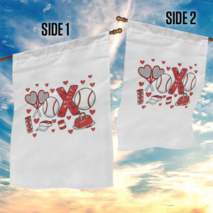 Cute XOXO Tennis Player Garden Flag Valentines Tennis Gift TS12 Print Your Wear