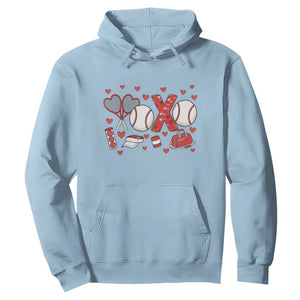 Cute XOXO Tennis Player Hoodie Valentines Tennis Gift TS12 Light Blue Print Your Wear