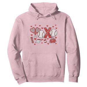 Cute XOXO Tennis Player Hoodie Valentines Tennis Gift TS12 Light Pink Print Your Wear