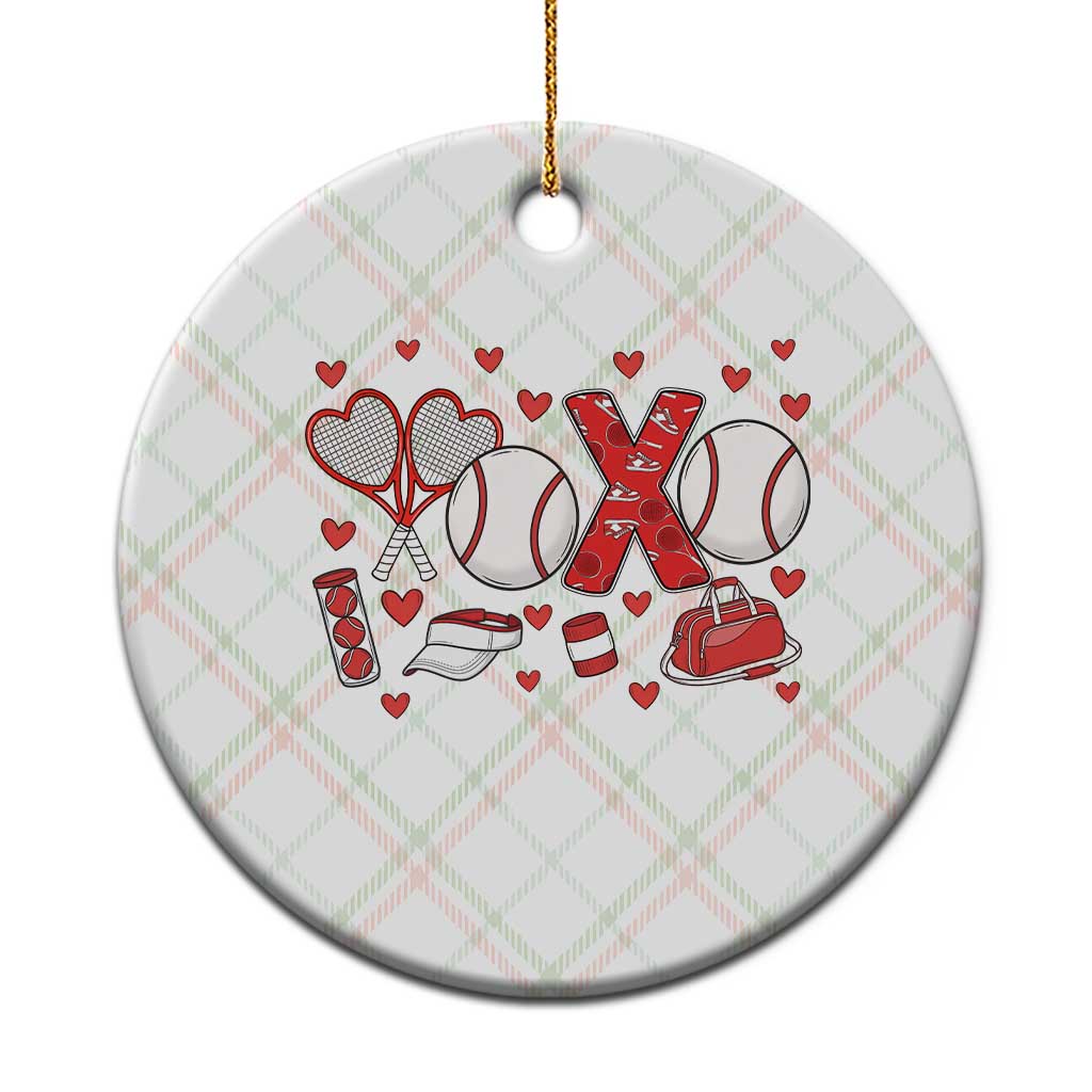 Cute XOXO Tennis Player Ceramic Ornament Valentines Tennis Gift TS12 1pc Christmas Plaid Print Your Wear