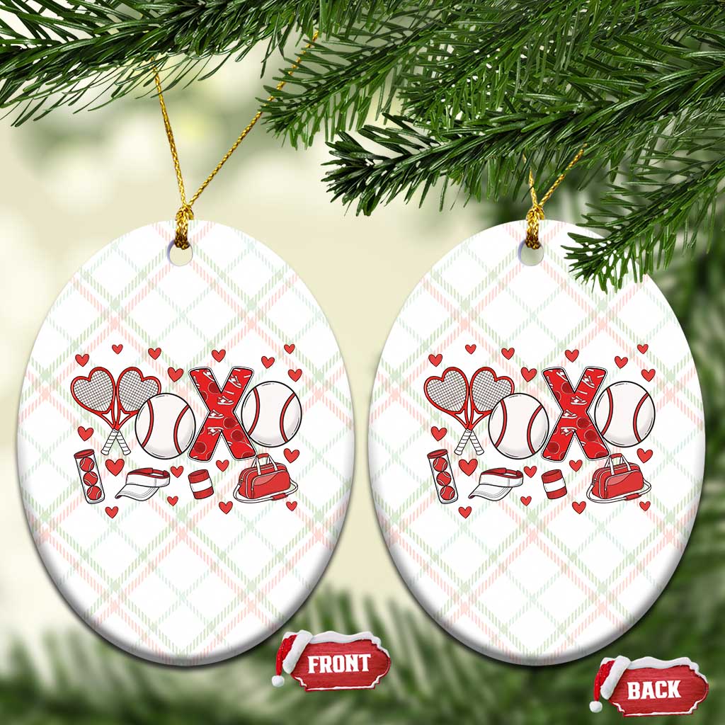 Cute XOXO Tennis Player Ceramic Ornament Valentines Tennis Gift TS12 Print Your Wear