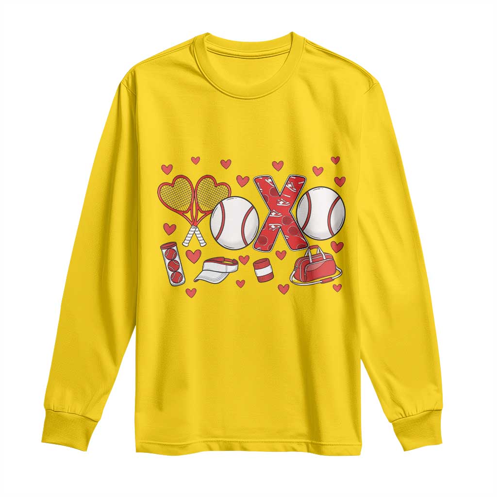 Cute XOXO Tennis Player Long Sleeve Shirt Valentines Tennis Gift TS12 Daisy Print Your Wear