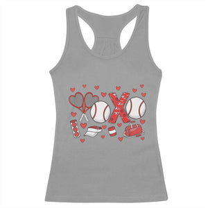 Cute XOXO Tennis Player Racerback Tank Top Valentines Tennis Gift TS12 Sport Gray Print Your Wear