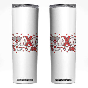Cute XOXO Tennis Player Skinny Tumbler Valentines Tennis Gift TS12 White Print Your Wear