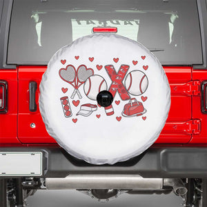 Cute XOXO Tennis Player Spare Tire Cover Valentines Tennis Gift TS12 White Print Your Wear
