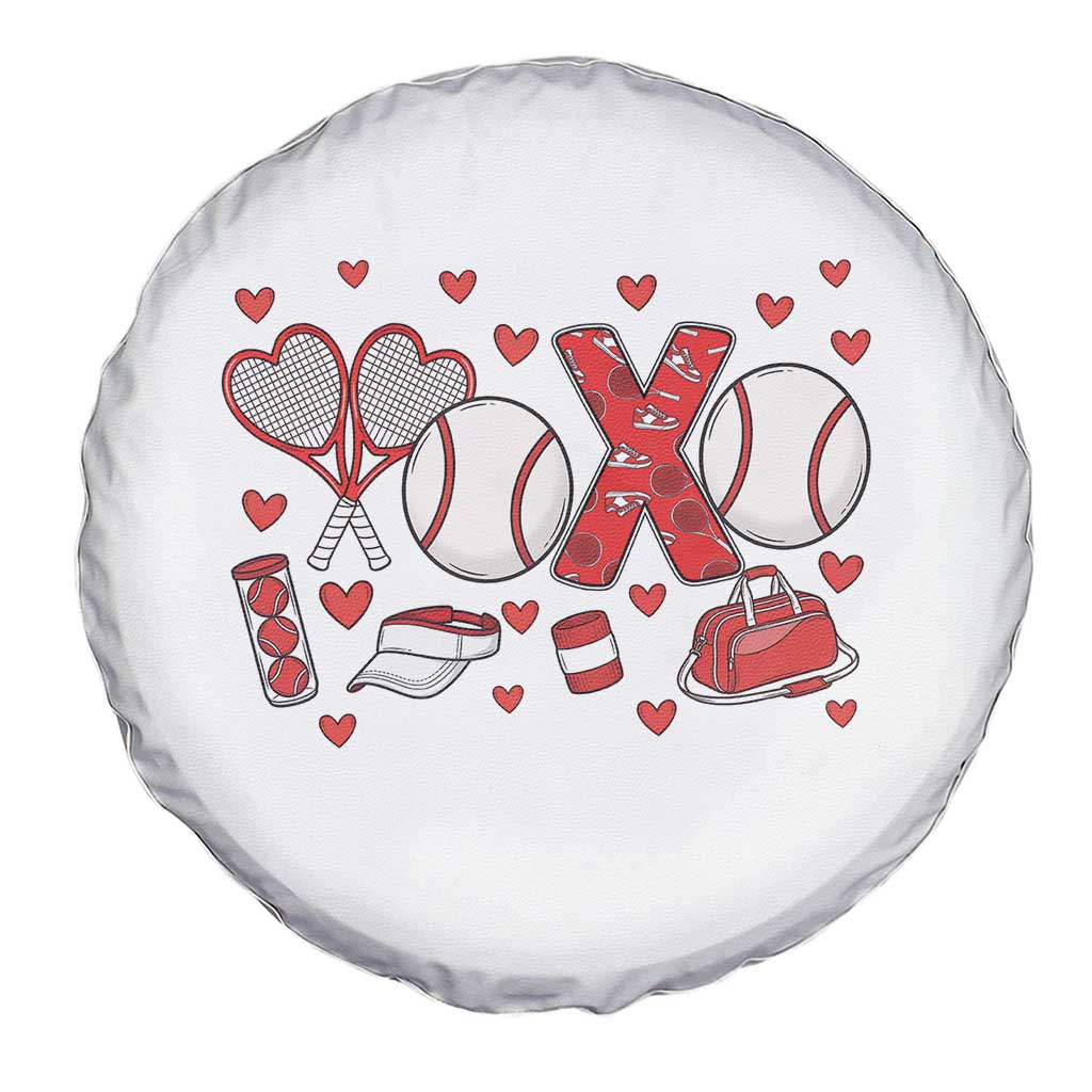 Cute XOXO Tennis Player Spare Tire Cover Valentines Tennis Gift TS12 Print Your Wear